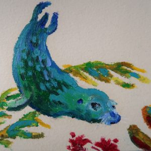 Phoque n°2, pastel gras