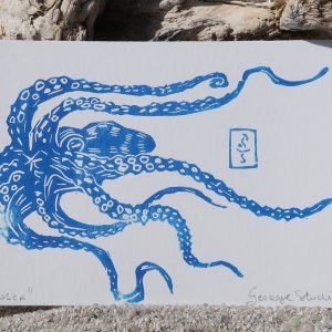 L'essor, linogravure